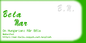 bela mar business card